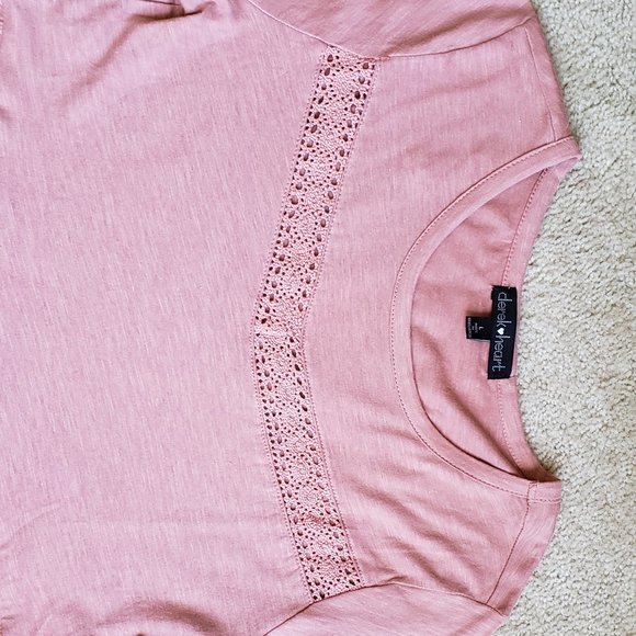 DEREK HEART Dusty Peplum Shirt large - Picture 4 of 6